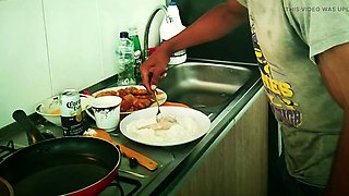 Pablo N3Grobar Face-Fucks Throatpie Queen in Kitchen