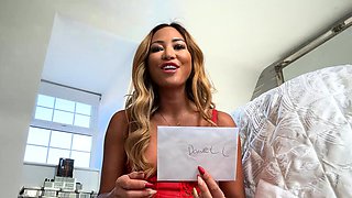 Blonde big titted amateur milf banged