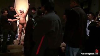 Blonde MILF Katie Summers Tied Up and Facefucked in Public Anal Humiliation