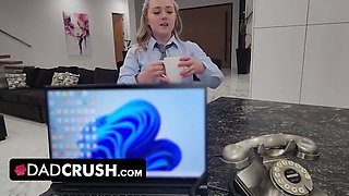 Thick blondie step daughter Eva Nyx gets her sweet teenager pussy creampied by step grandpa - dadcrush