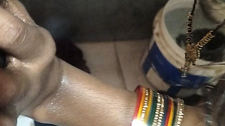 Desi bhabhi enjoying before bath