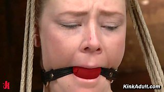 Audrey Hollander Claire Adams Hogtied Redhead Bondage Suspension Vibrator Extreme BDSM Orgasm
