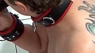 Slave Fucked on Hotel Toilet with Xxl Dildo