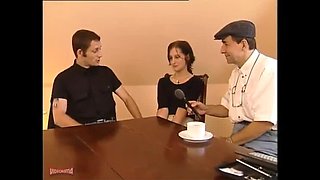 Skinny German MILF with Small Tits Gives Blowjob in Classic Homemade Video