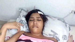 18 year old brunette big saggy tits from New York United States fucking her stepbrother's big dick presev