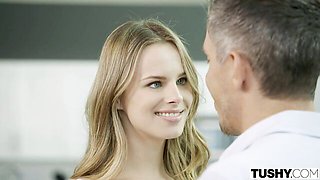 Mick Blue and Jillian Janson's suspenders sex by Tushy