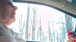 Masterbation in Car Driver Seat