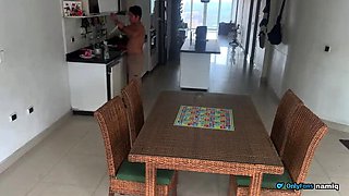 Hot Latina MILF Gets Creampied on Kitchen Counter - Anal & Squirting 4K