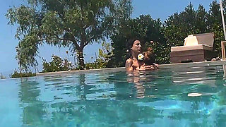 Old and Young Lesbians Underwater Strap on Squirting Golden Shower