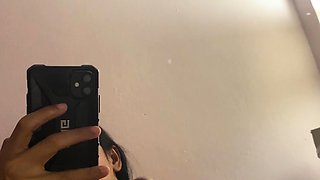 Shemale tranny enjoying solo masturbation