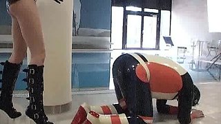 Femdom fetish spanking smothering humiliation