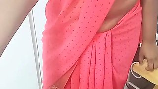Amma Pink Saree Fantasy Role Play