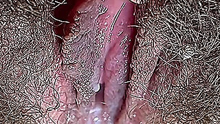 Hot Stepmom Plays with Her Dirty and Hairy Close-up