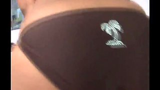 Big booty ebony MILF takes two huge BBCs in wild gangbang
