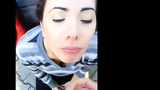 Sperma im Gesicht einer Schweizer Amateurin