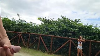 Hot Redhead Masturbating Outdoors - Flashing & Handjob in 4K