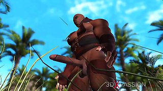 Young virgin roller gets fucked by a big black cock outdoor