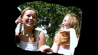 Lesbian Outdoor Sex with Sex Toys