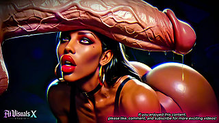Big Boobs And Ass Ebony Goddesses - White Cock Worship: Dark ASMR & Extreme Contrast (4K AI Animated Porn)