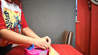 Squish and Fisting Big 24 Marbled Balloon - Bunny Looner