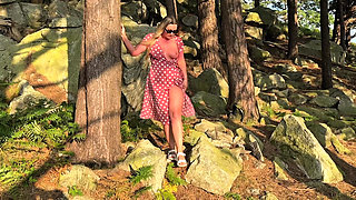 Girl Can't Hold Her Pee and Desperately Pissing Outdoor Compilation