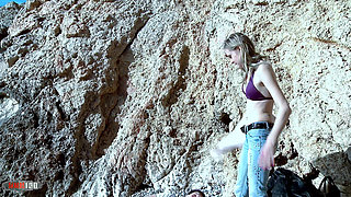 Candys Chupa: Superb French Blonde Candys Chupa Well Fucked at the Beach