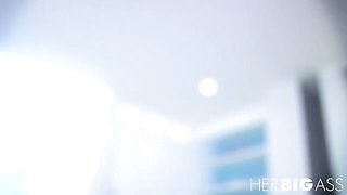 Gorgeous big-ass whitey Kathy Violeta rammed by white penis