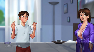 Caught masturbating in Stepmom's room - Summertime Saga part 11