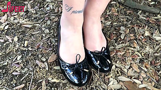 Hot teen smoking in a park