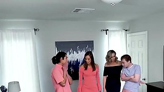 Busty milf and her mates enjoy a kinky foursome