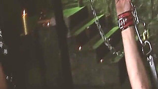 Fetish Girls Scene-3_brunette in Latex Lingerie Enjoys a Dildo and Her Tied-up Friend's Cock