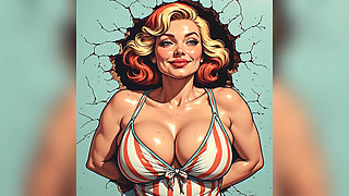 Big Boob Babes in Swimsuits Art