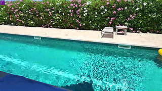 Three Perpetually Wet Pussies by the Hotel Pool! Waterboarding with a Twist! Full Movie