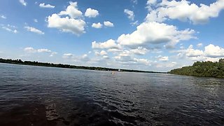 Big-Ass Blonde's Naked Walk on a Paddleboard