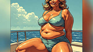 Hot Women Enjoying Yacht Ai Art