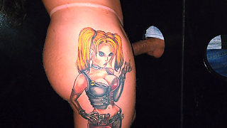 Married Fucking Stranger in Gloryhole in Front of Cuckold