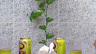 Lesbian White Leggins Fetish and Pee in the Leggins