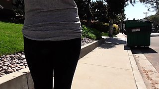 Shy Goth Exhibitionist - Windy Beach And Residential Walk