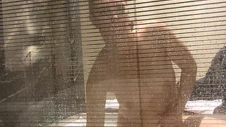 Invisible Cam in the Hotel Bathroom, Watch on the Pregnant Redhead Woman in the Hotel Bathroom with Window