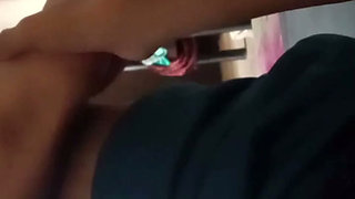 Erection of cock inside the pants