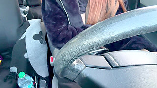 Solo Car Ride with Artemisia Love Driving Around and Showing Her Big Horny Boobs Long Hair Fetish