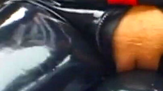 Dominating gas mask man