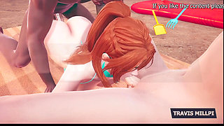 Double Penetration in the Beach