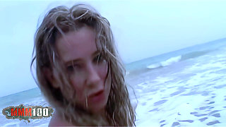 Calia-b: Hot French Teen Take off Her Bikini in the Sea