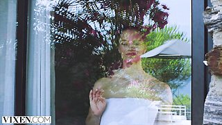 Small tits scene with cutesy Mia Split and Mia Bandini from Vixen