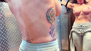 Big boob brunette masturbates on webcam