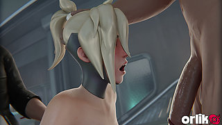 Overwatch Mercy Dr. Ziegler - Clinic Double Penetration (tight Pussy & Anal)