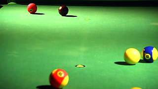 Hot Pool Table Gangbang with Pole Dancing Tease