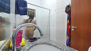 Camera on Hot Stepcousin in the Shower - I Can’t Wait to Fuck Her