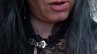 Smoking and Dancing in Red Lace Lingerie - Playing with My Big Tits to the Music